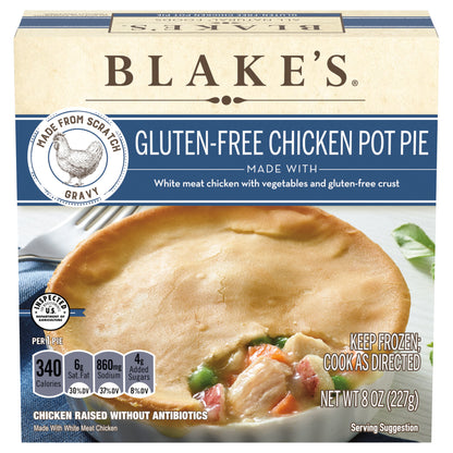 Blake's Gluten Free Chicken Pot Pie, Frozen Meal, 8 oz