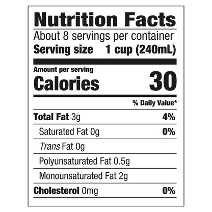 Silk Almond Milk, Unsweet, Dairy Free, Gluten Free, 64 FL OZ Half Gallon