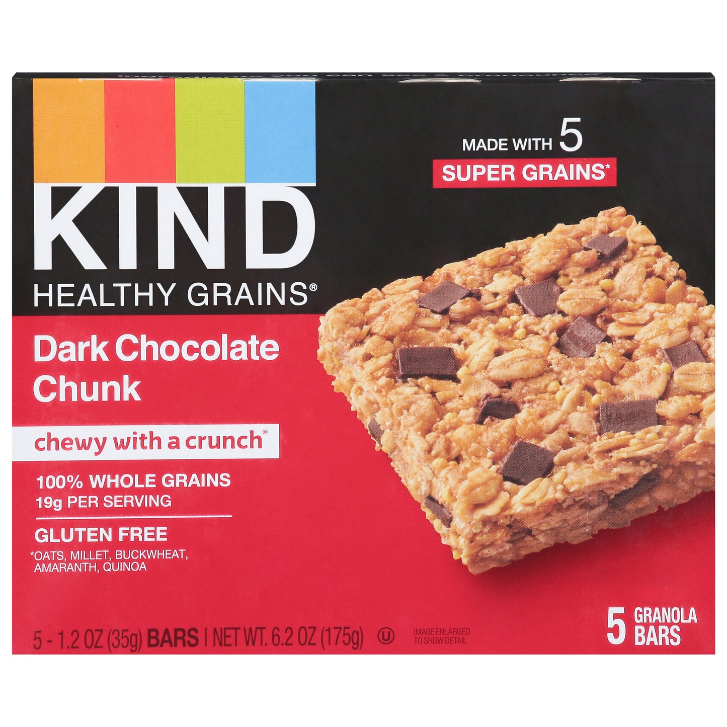 Kind Dark Chocolate Chunk Granola Bars 5 - 1.2 oz Bars