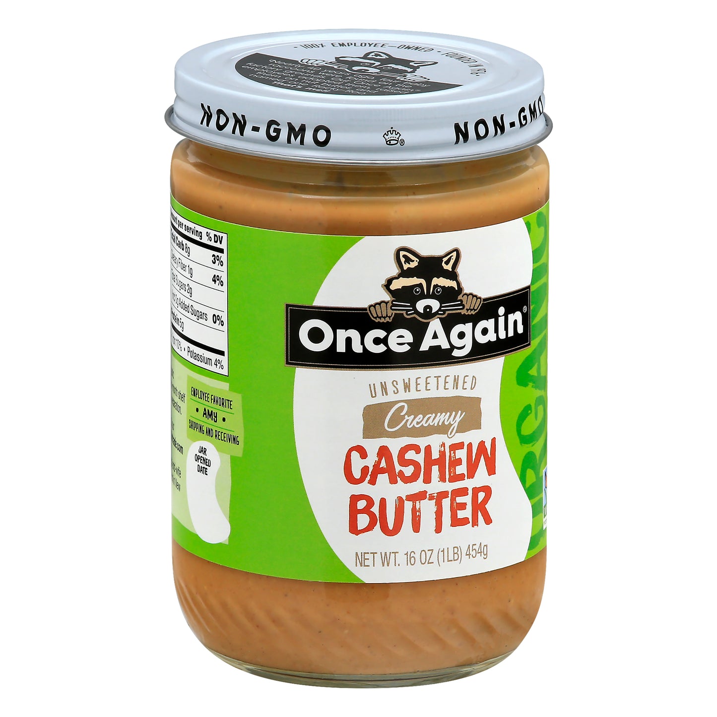 Once Again Unsweetended Creamy Cashew Butter 16.0 oz