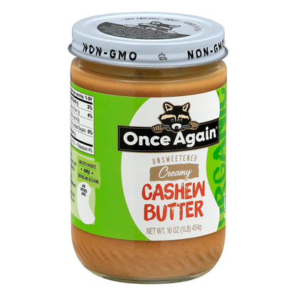 Once Again Unsweetended Creamy Cashew Butter 16.0 oz
