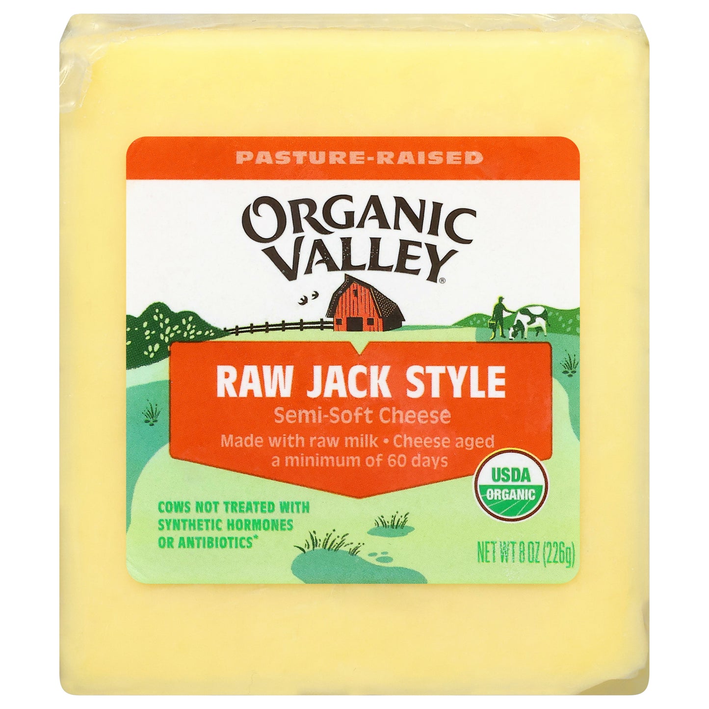 Organic Valley Raw Jack Style Semi-Soft Cheese 8 oz