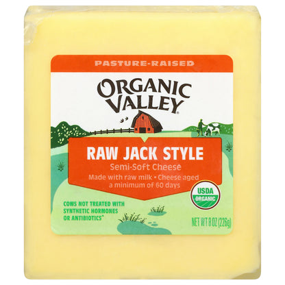 Organic Valley Raw Jack Style Semi-Soft Cheese 8 oz