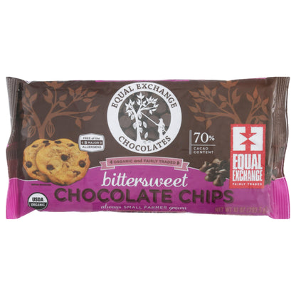Equal Exchange Organic Bitter Sweet Chocolate Chips 10 oz