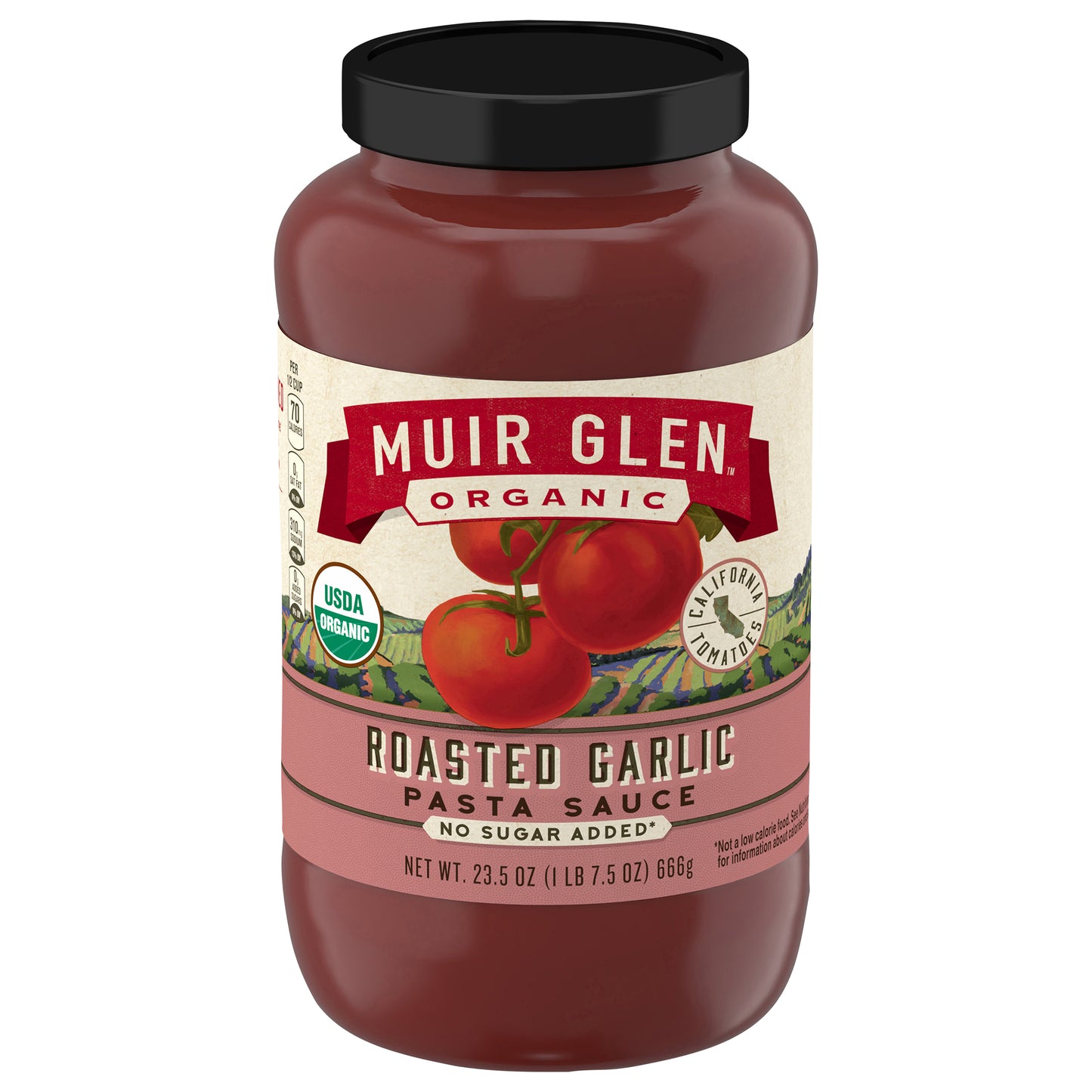 Muir Glen Organic Roasted Garlic Pasta Sauce, No Sugar Added, 23.5 oz.