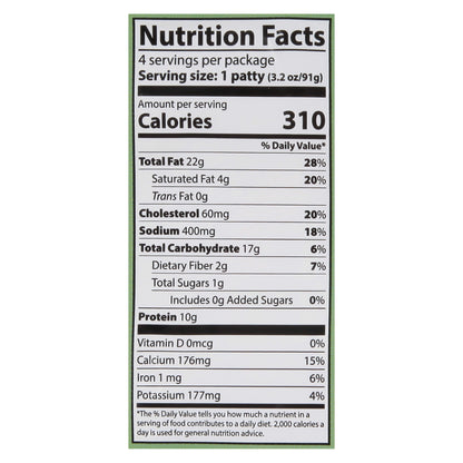 Walnut Burger Walnut & Cheese Patty 4 ea