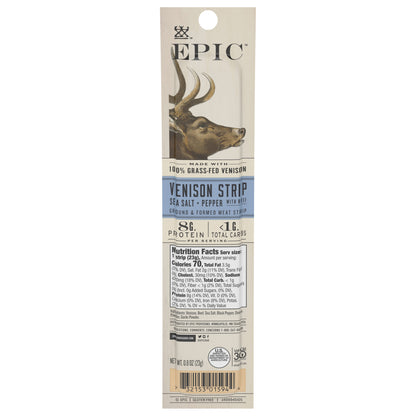 EPIC Venison & Beef Strip, Grass-Fed, Keto Friendly, Whole30, 0.8oz