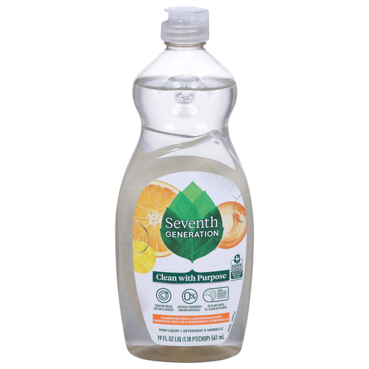 Seventh Generation Clementine Zest & Lemongrass Scent Dish Liquid 19 fl oz