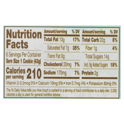 Brown Butter Chocolate Chip Cookies 6CT Tray