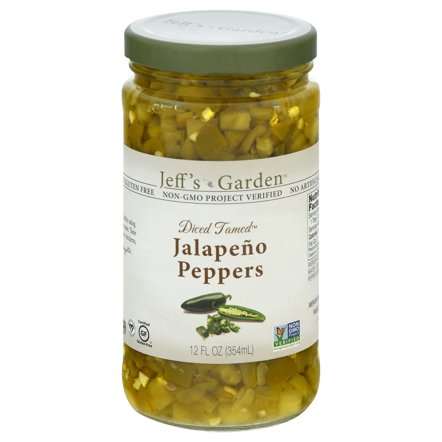 Jeff's Garden Sliced Tamed™ Jalapeño Peppers, 12 fl oz