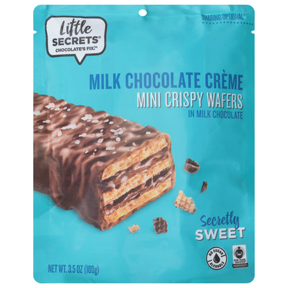 Little Secrets Chocolate's Fix Crispy Mini Milk Chocolate Creme Wafers 3.5 oz