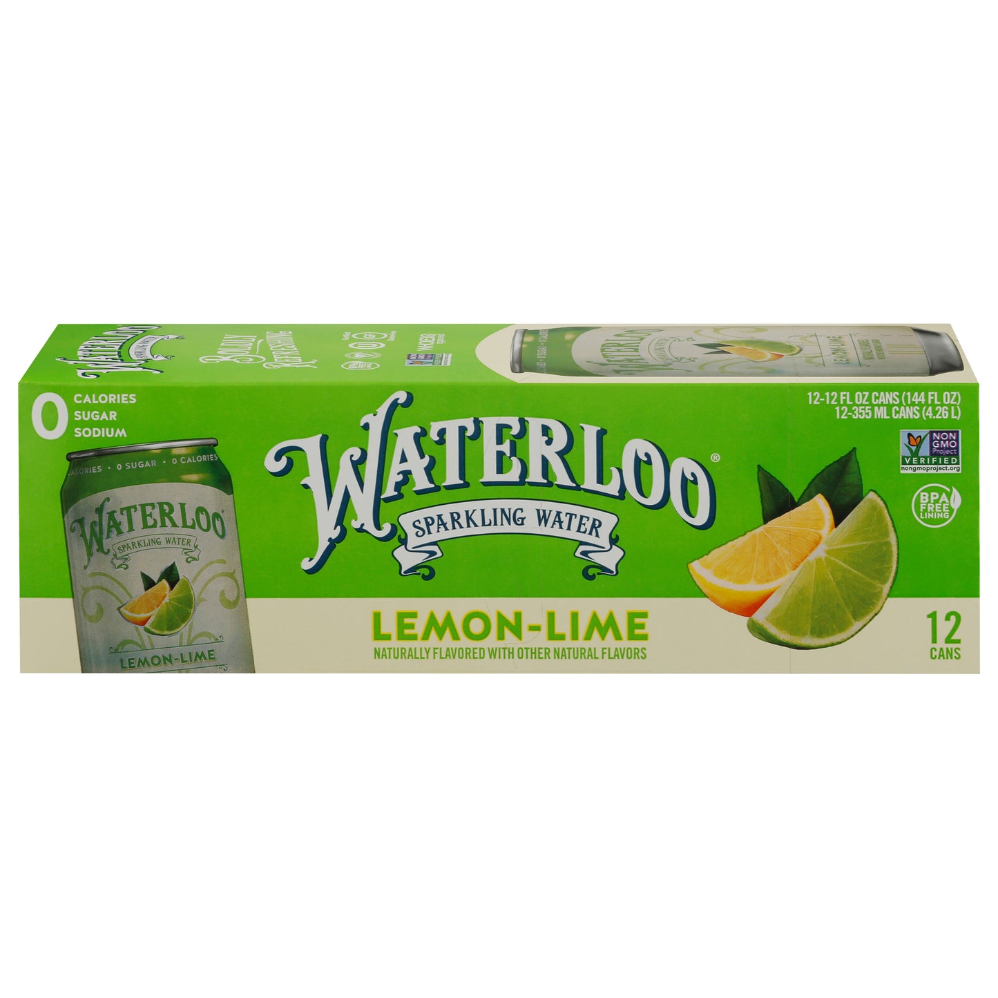Waterloo Lemon-Lime Sparkling Water 12 - 12 fl oz Cans