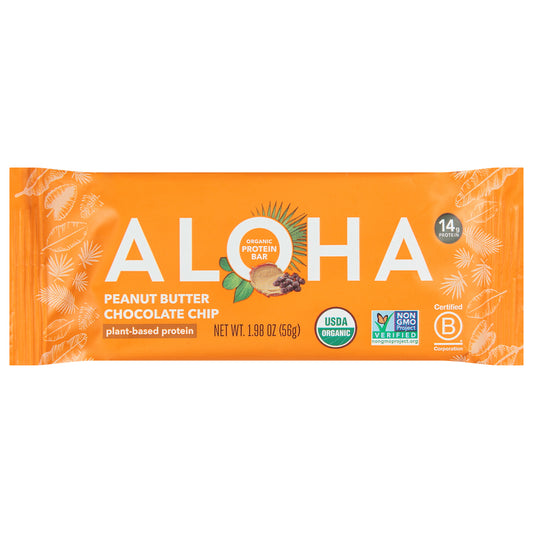 Aloha Organic Peanut Butter Chocolate Chip Protein Bar 1.98 oz