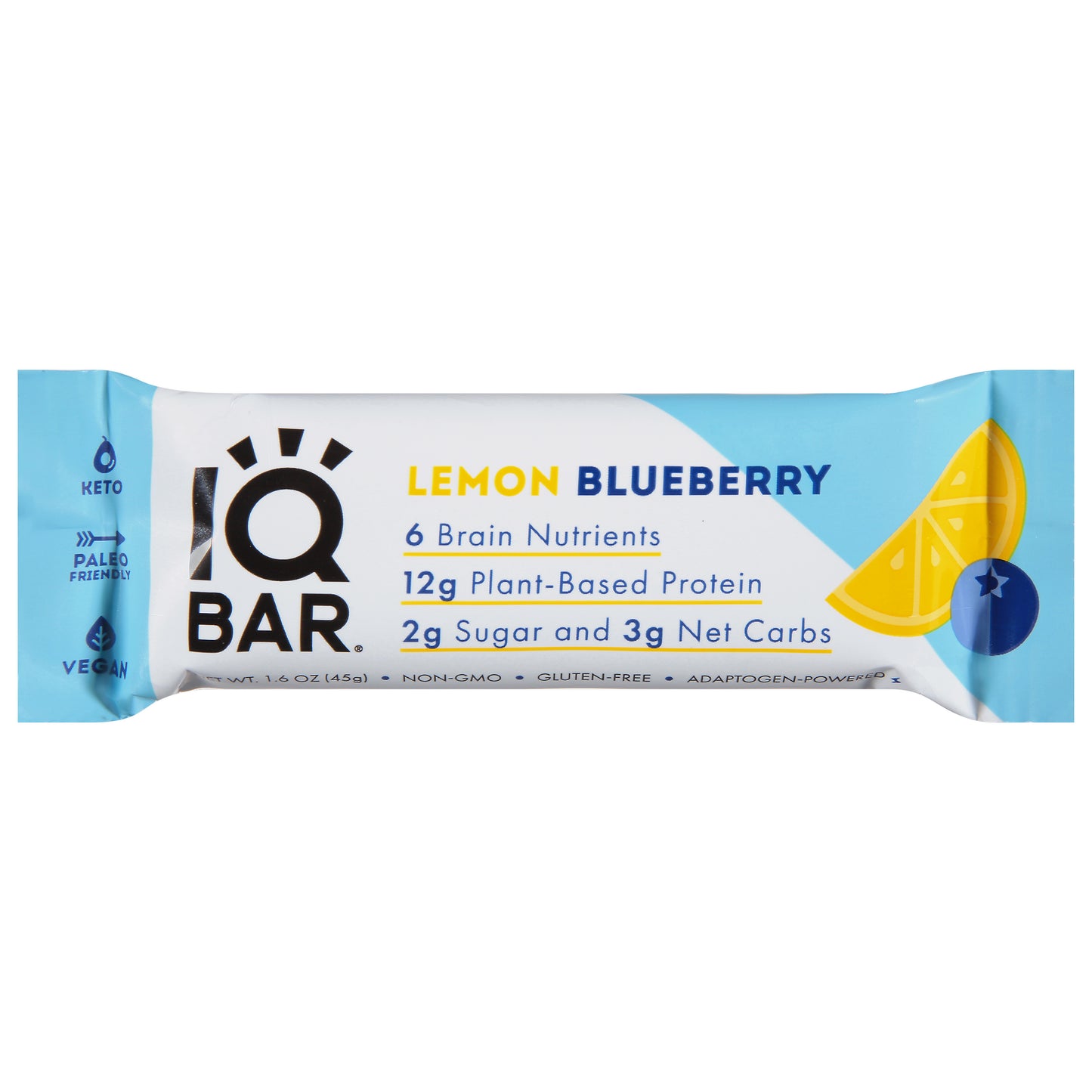 IQBar Lemon Blueberry Protein Bar 1.6 oz