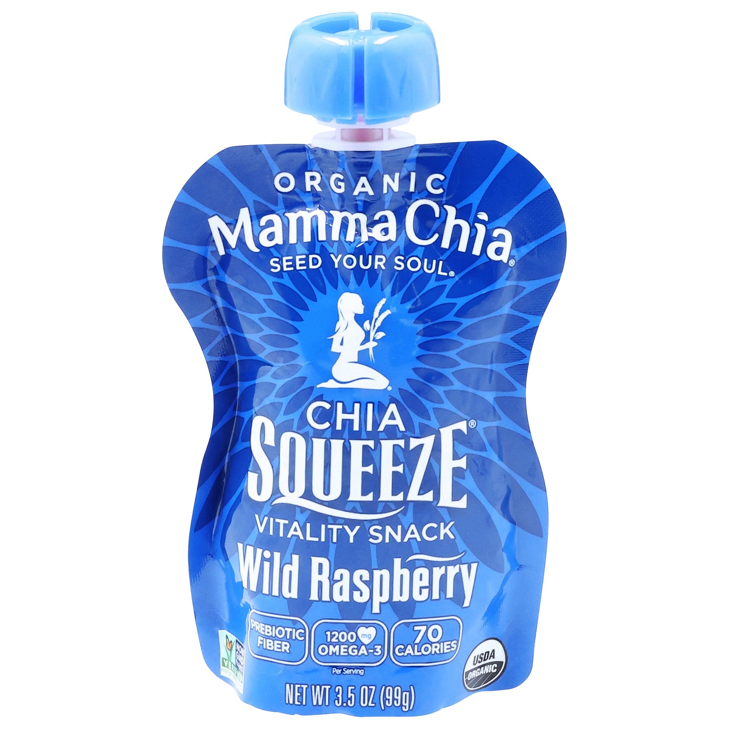 Mama Chia Chia Squeeze Organic Wild Raspberry Vitality Snack 3.5 oz