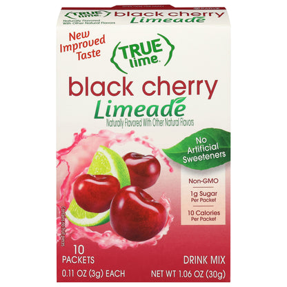 True Lime Black Cherry Limeade Drink Mix 10 - 0.11 oz Packets