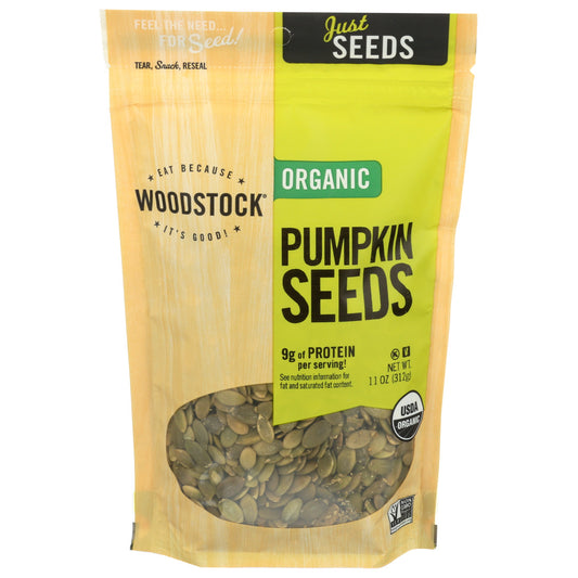 Woodstock Organic Shelled And Unsalted Pumpkin Seeds, 11 oz