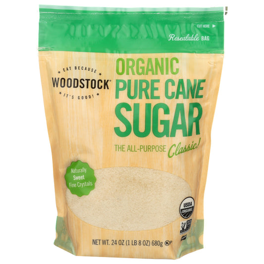 Woodstock Organic Pure Cane Sugar, 24 oz