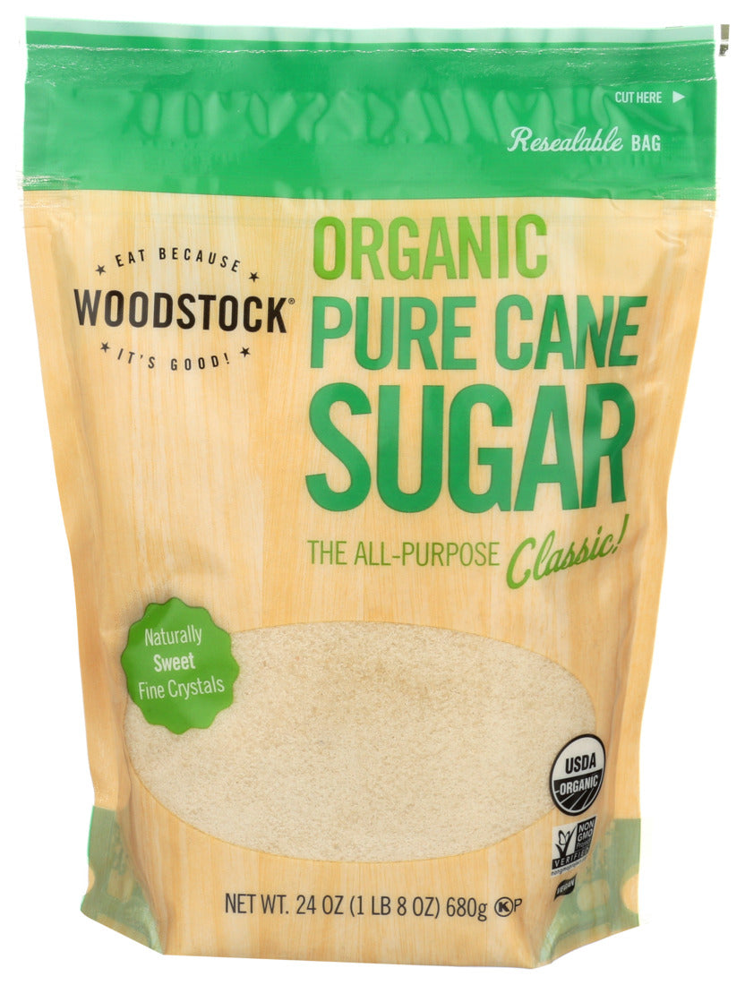 Woodstock Organic Pure Cane Sugar, 24 oz