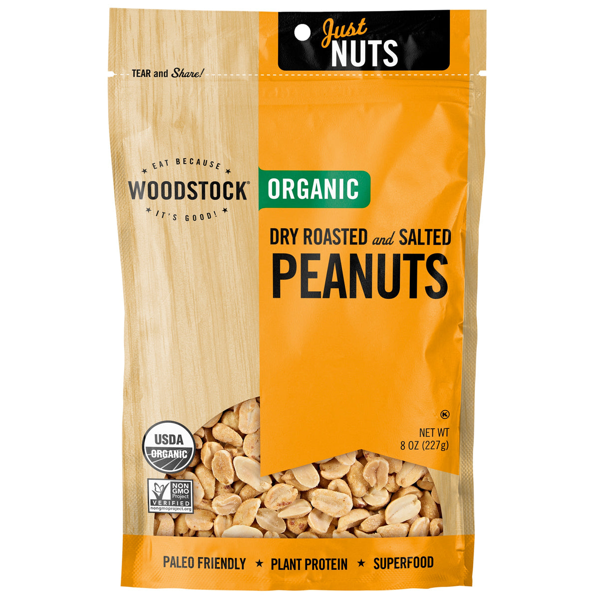 Woodstock Organic Dry Roasted and Salted Peanuts
