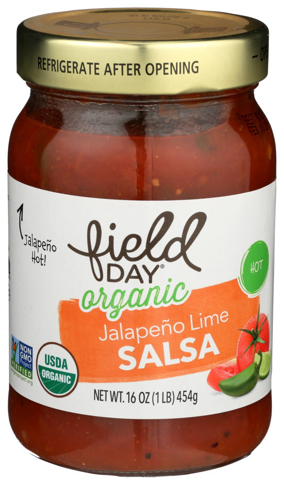 Field Day Organic Hot Jalapeno Lime Salsa 16 oz