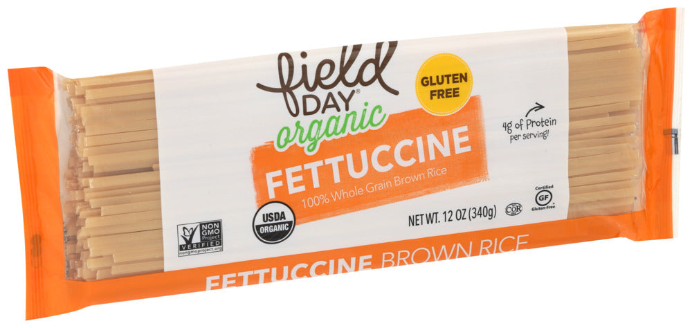 Field Day Organic Fettuccine Whole Grain Brown Rice Pasta 12 oz