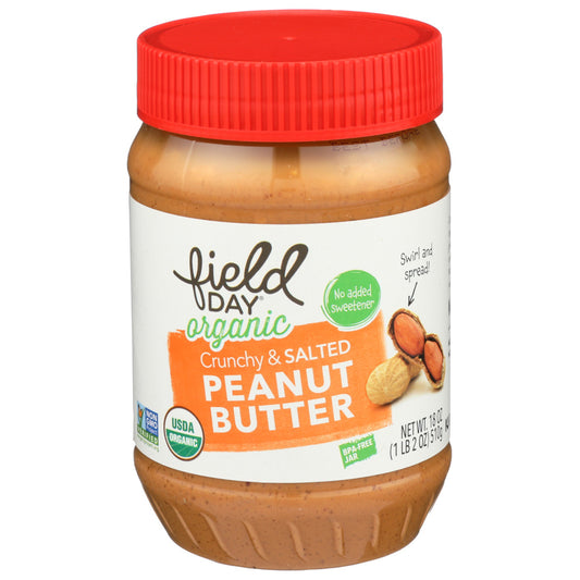 Field Day Crunchy & Salted Peanut Butter Organic 18 oz