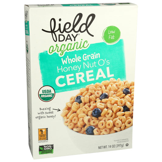 Field Day Whole Grain Honey Nut O's Cereal Organic 14 oz