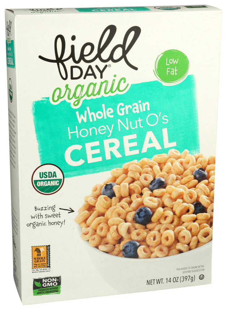 Field Day Whole Grain Honey Nut O's Cereal Organic 14 oz