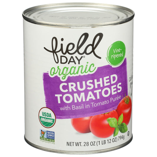 Field Day Organic Crushed Tomatoes With Basil 28 oz