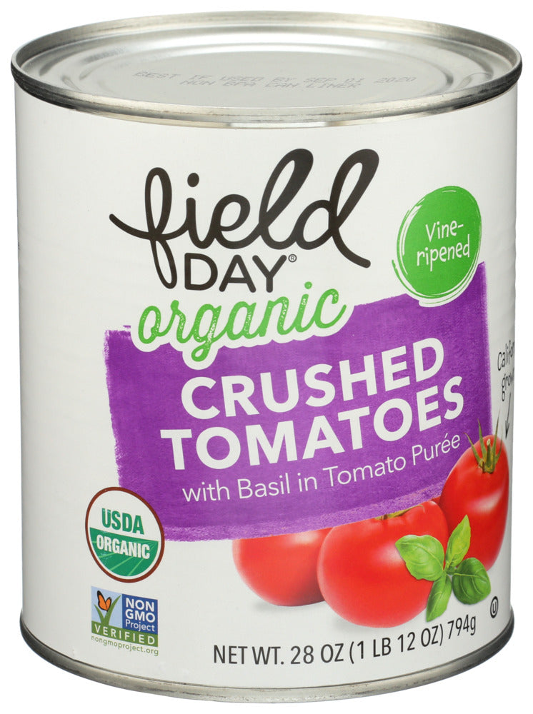 Field Day Organic Crushed Tomatoes With Basil 28 oz