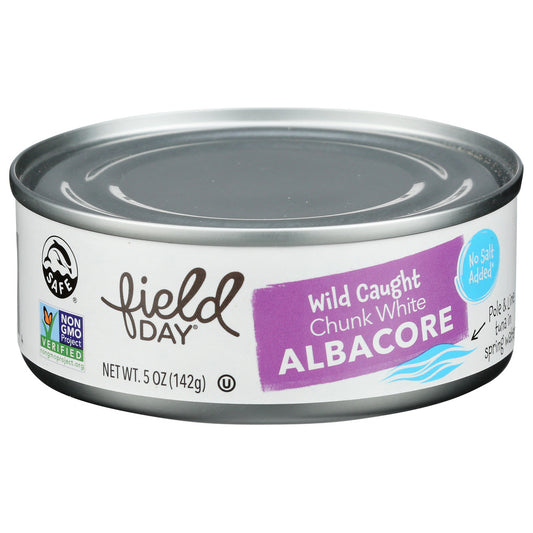Field Day Wild Caught Albacore No Salt Chunk White Tuna 5 oz