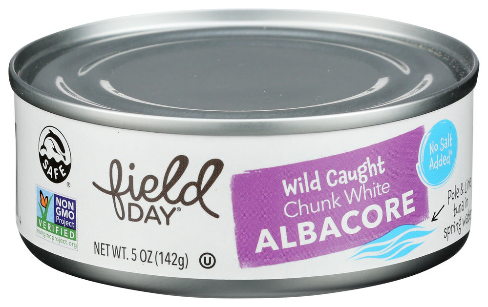 Field Day Wild Caught Albacore No Salt Chunk White Tuna 5 oz