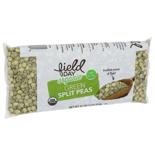 Field Day, Green Split Peas Organic, 16 Oz