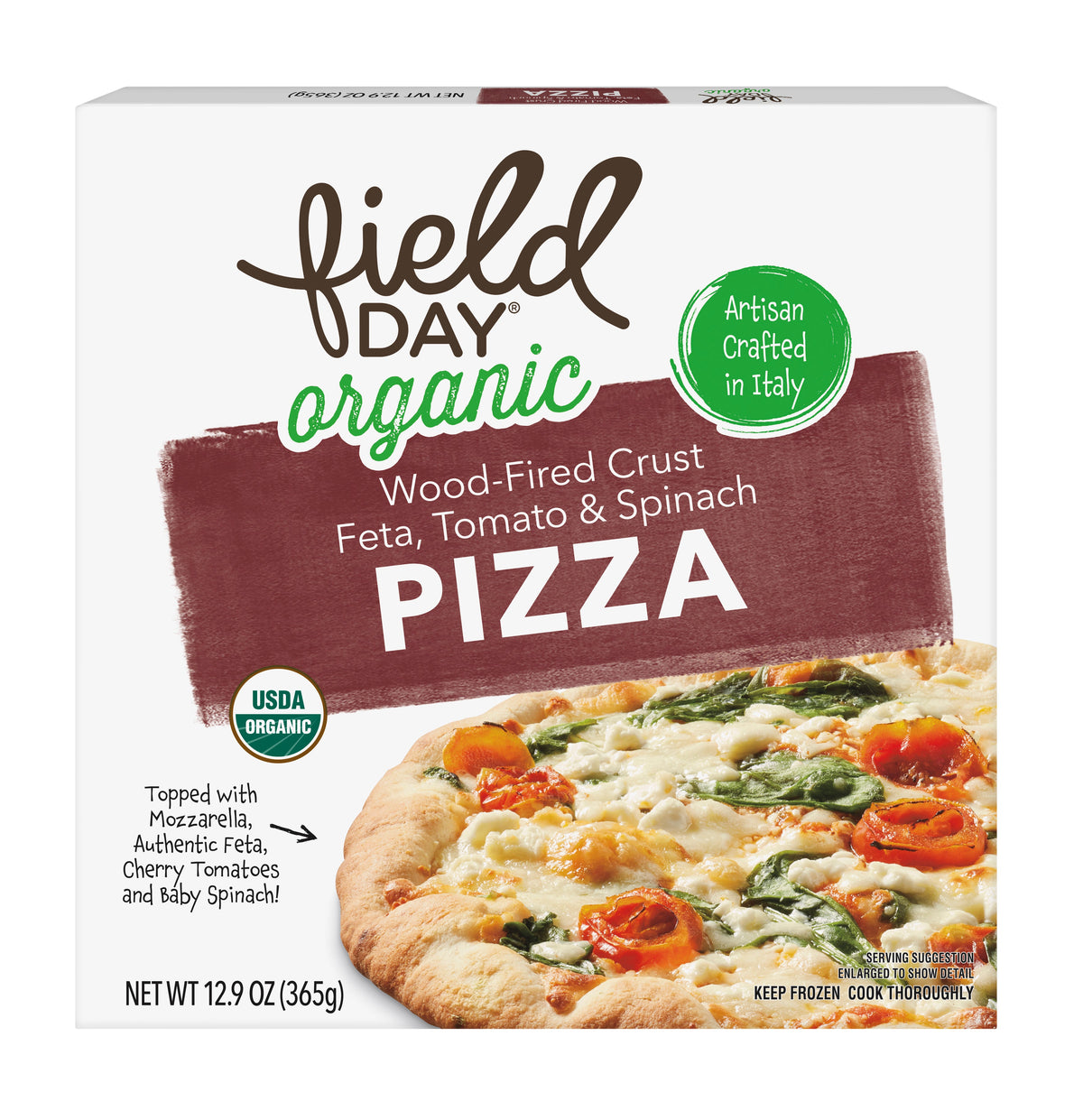 Field Day Wood-Fired Crust Feta, Tomato & Spinach Pizza