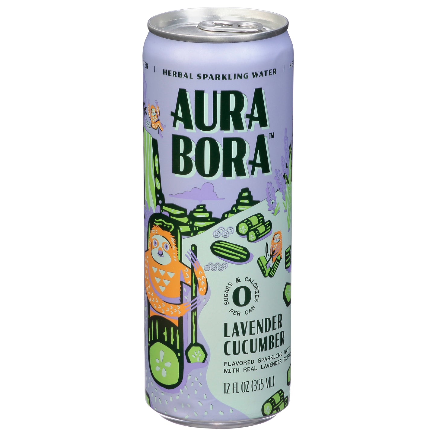 Aura Bora Lavender Cucumber Sparkling Water 12 fl oz