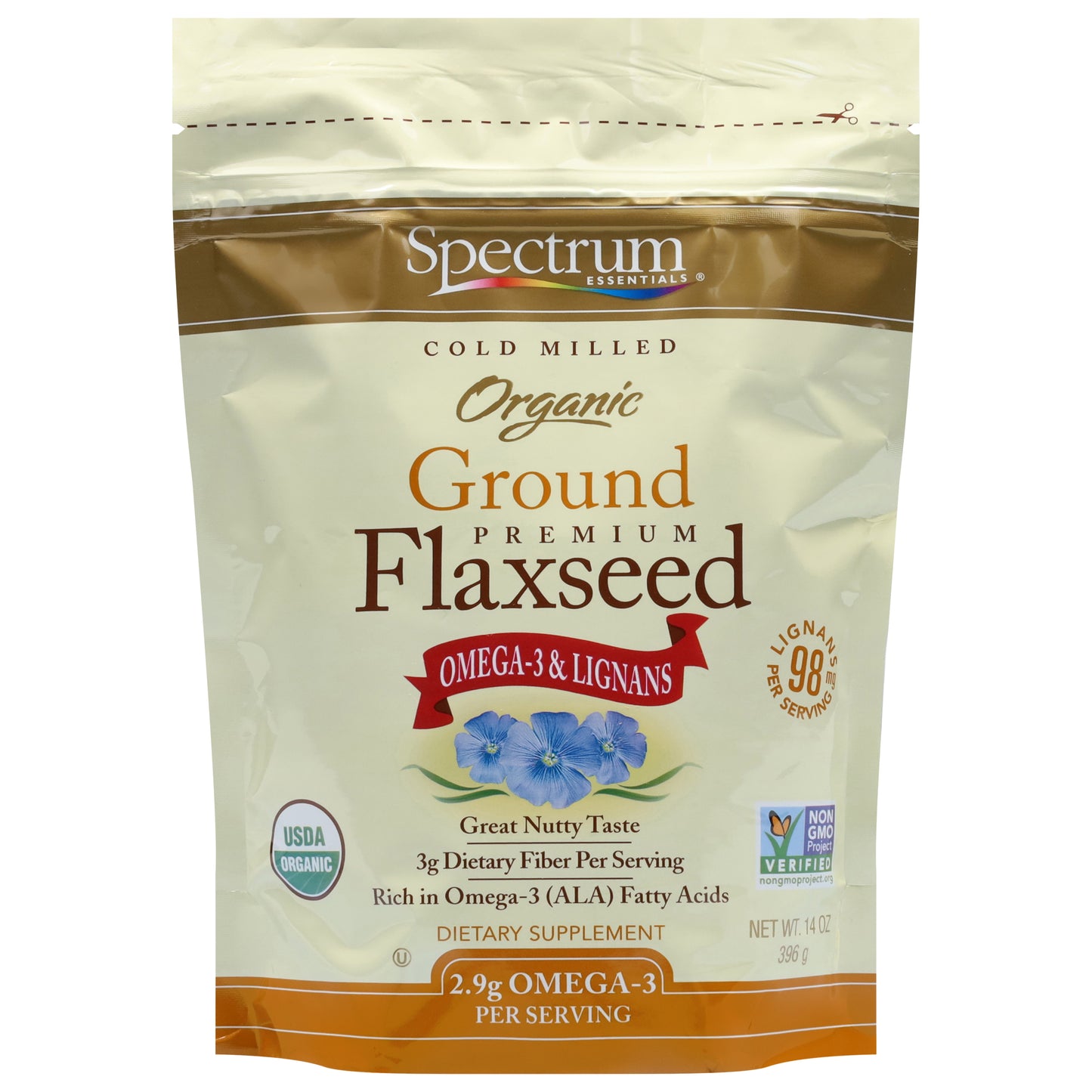 Spectrum Essentials Organic Premium Ground Flaxseed 14 oz