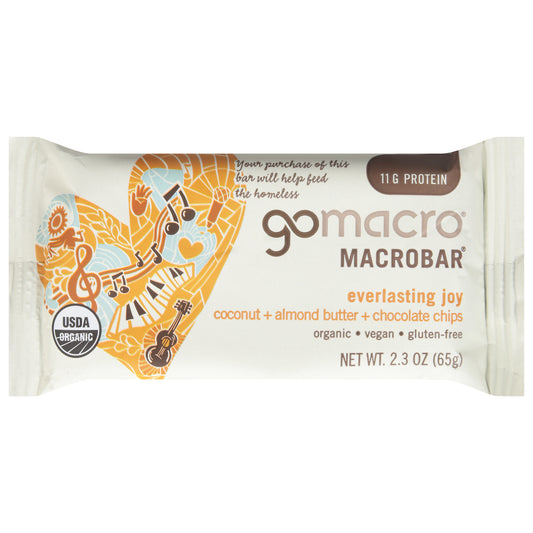 GoMacro Coconut + Almond Butter + Chocolate Chips MacroBar 2.3 oz