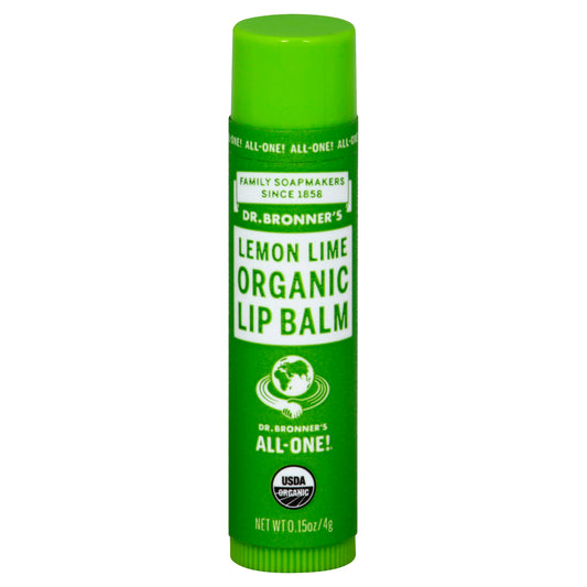 Dr. Bronner's Lip Balm 0.15 oz - ALL-ONE LEMON LIME ORGANIC LIP BALM