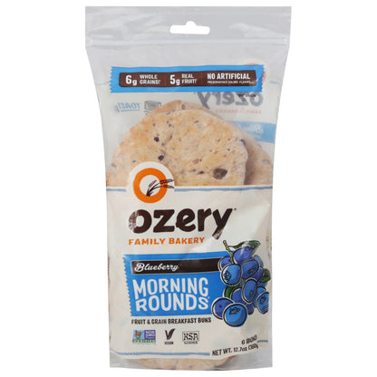 Ozery Morning Rounds Blueberry Fruit & Grain Breakfast Buns 6 ea