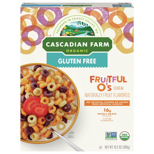 Cascadian Farm Organic Fruitful O's Cereal, Gluten Free, 10.2 oz.