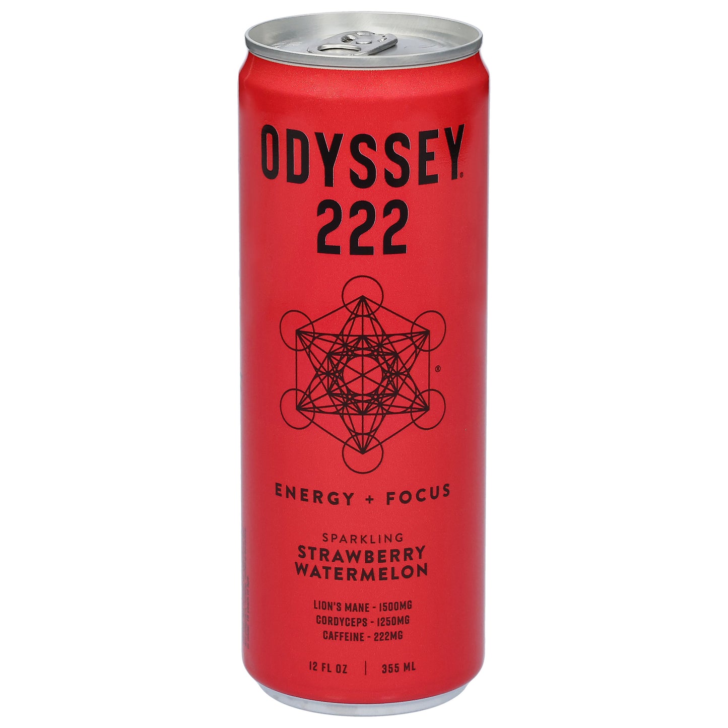 Odyssey 222 Sparkling Strawberry Watermelon Energy + Focus Drink 12 fl oz