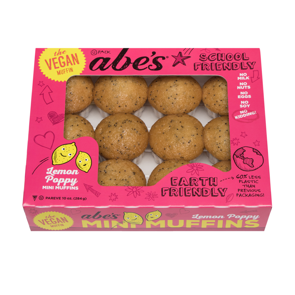 Abe's Lemon Poppy Vegan Muffins