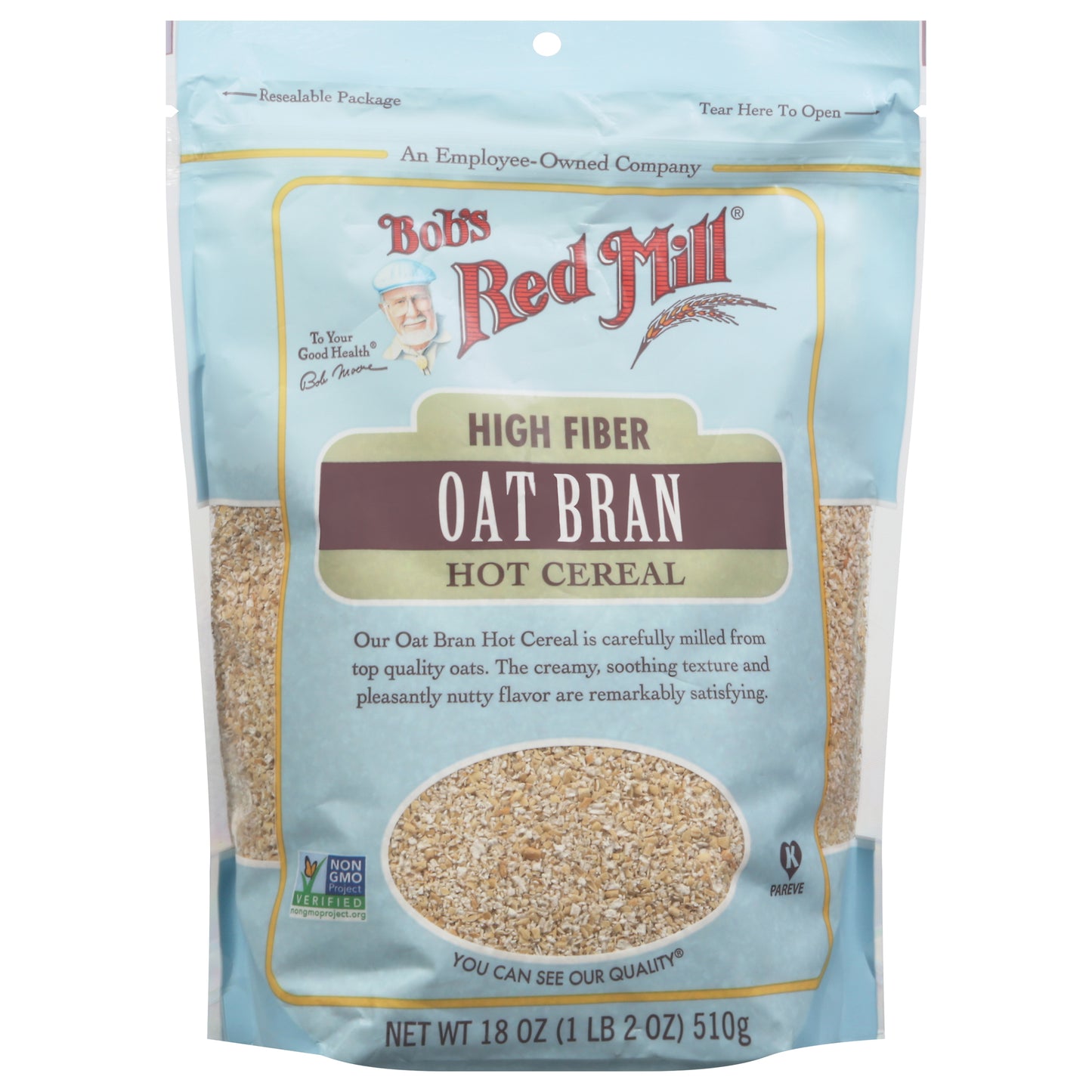 Bob's Red Mill Oat Bran High Fiber Hot Cereal 18 oz
