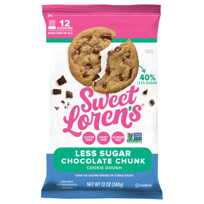 Sweet Loren's Less Sugar Chocolate Chunk Cookie Dough 12 oz