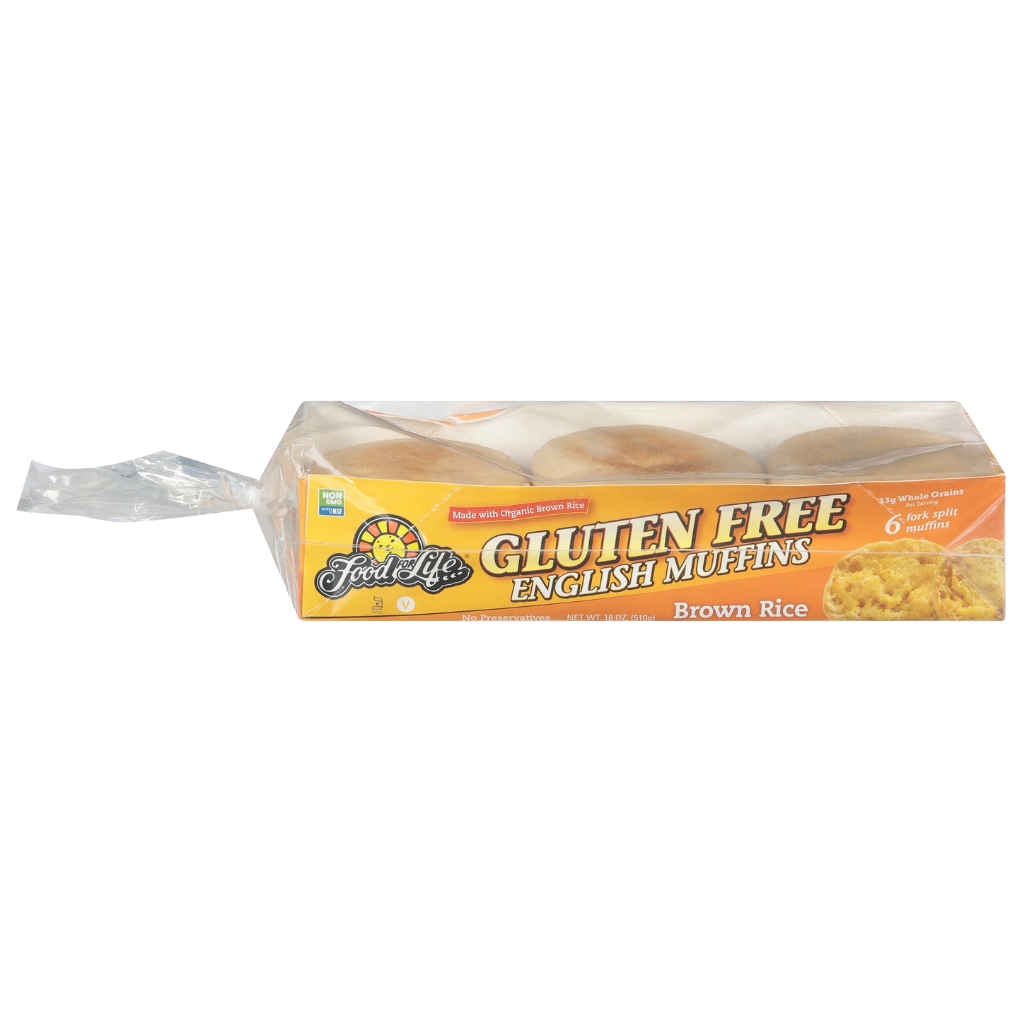 Food For Life Brown Rice Gluten Free English Muffins 6 ea