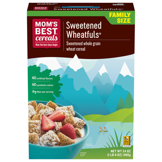 Mom's Best Sweetened Wheatfuls Cereal Family Size 24 oz