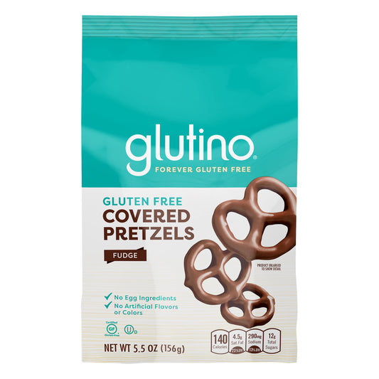 GLUTINO Fudge Covered Pretzels, 5.5 oz