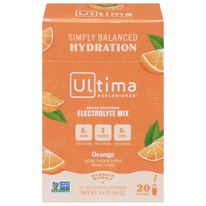 Ultima Orange Electrolyte Mix 20 - 0.12 oz Stickpacks