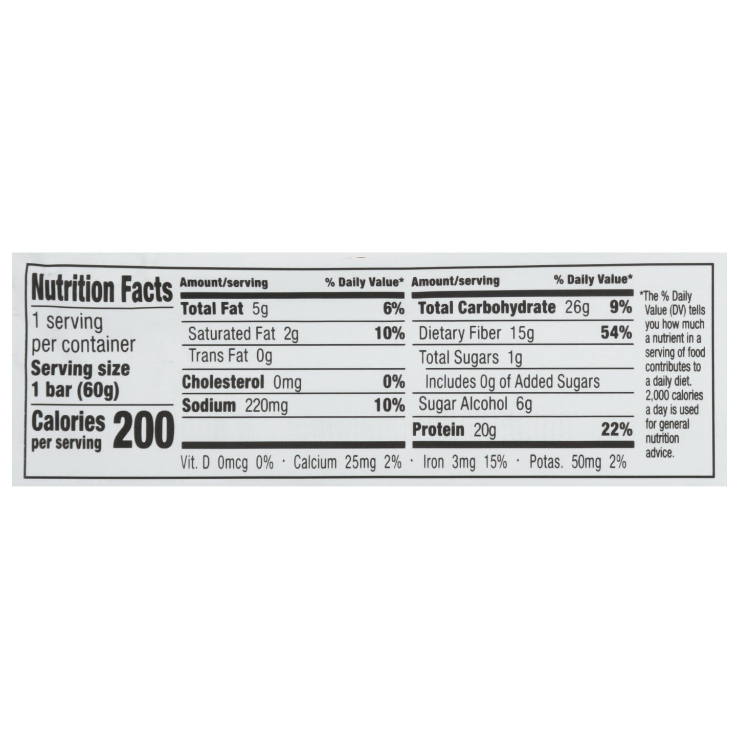 No Cow Peanut Butter Chocolate Chip Protein Bar 2.12 oz